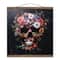 Floral Skull Painting 16" x 16" Teak Hanging Canvas